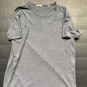 Buck Mason Yuma Hemp Cotton Classic Tee Faded Navy L